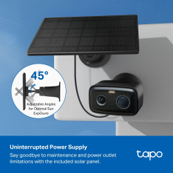 Комплект за охранителна камера със слънчева енергия TP-Link Tapo C401 KIT