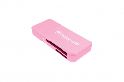 Transcend SD/microSD Card Reader, USB 3.0/3.1 Gen 1, Pink                          