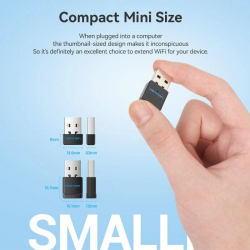 Vention безжичен адаптер WiFi USB adapter, Black - KDRB0