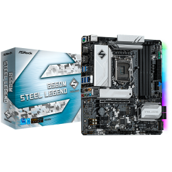 ASROCK Main Board Desktop B560M STEEL LEGEND (S1200, B560, 4xDDR4, 1xPCIe 4.0x16, 2xPCIe 3.0x1, 6xSATA, 1xM.2 PCIe Gen4x4, 1xM.2, 1x USB3.2 Gen2, 6x USB3.2 Gen1, 6x USB2.0, DP, HDMI, 2.5GLAN, POLYCHROME RGB, mATX, Retail)