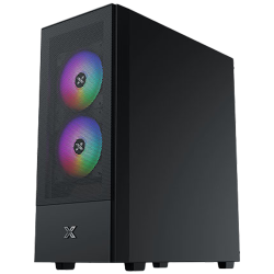 Hero II Air 3F Black EN41655, ATX/M-ATX/MINI ITX, USB3.0 X1, USB2.0 X2, HD AUDIO, Front Meshed Grill & Left TG, 3PCS Z20F Fixed LED Fan