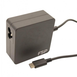 Универсално захранване(зарядно) за лаптоп FSP NB 65W, USB Type-C, Черен                          