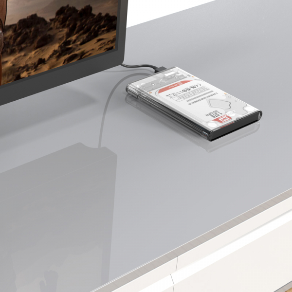 Orico прозрачна външна кутия за диск Storage - Case - 2.5 inch USB 3.0 transparent - 2139U3-CR
