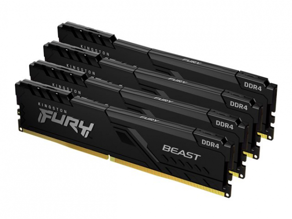 KINGSTON 32GB 3200MHz DDR4 CL16 DIMM Kit of 4 FURY Beast Black KINGSTON 32GB 3200MHz DDR4 CL16 DIMM Kit of 4 FURY Beast Black