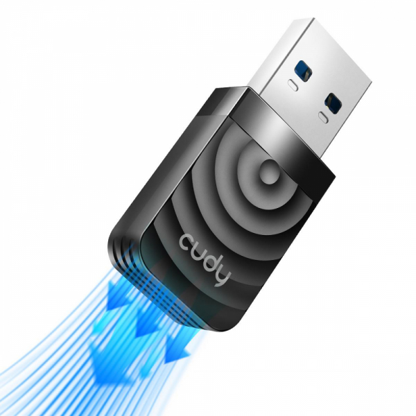 Безжичен нано адаптер Cudy WU1300S, USB 3.0, 2.4/5 Ghz, Вградена антена 2dBi Безжичен нано адаптер Cudy WU1300S, USB 3.0, 2.4/5 Ghz, Вградена антена 2dBi