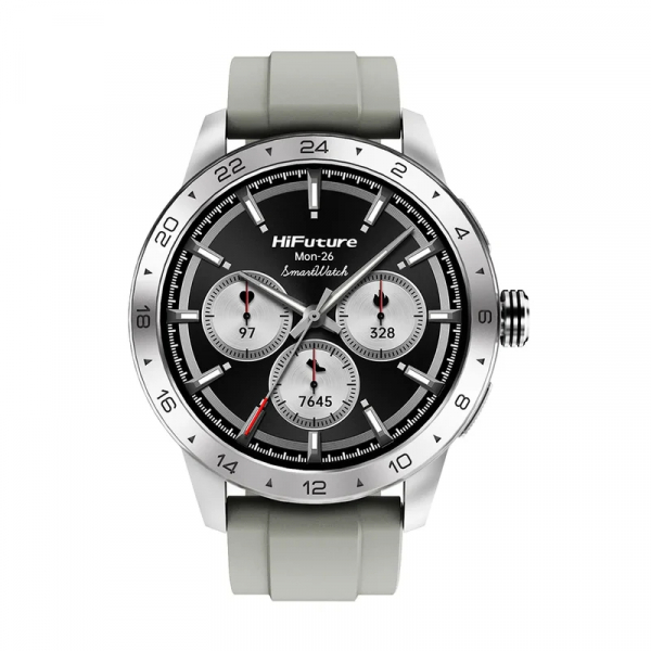 Смартчасовник HiFuture Flex 2 Silver, 1.39" FHD, 360?360, Bluetooth Call, IP68 Waterproof, 24/7 True Heart Rate & Blood Oxygen Sensor, Up to 10 days daily use, 100+ Sports Mode Смартчасовник HiFuture Flex 2 Silver, 1.39" FHD, 360?360, Bluetooth Call, IP68 Waterproof, 24/7 True Heart Rate & Blood Oxygen Sensor, Up to 10 days daily use, 100+ Sports Mode