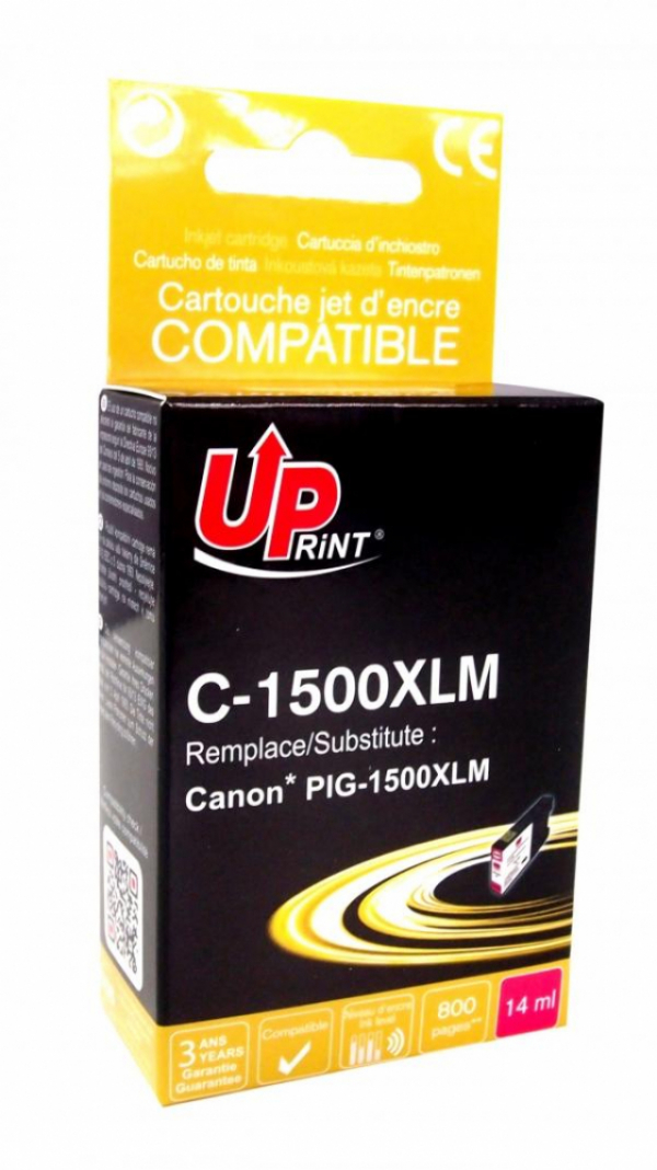 Мастилница UPRINT PGI1500 Canon, Червен Мастилница UPRINT PGI1500 Canon, Червен