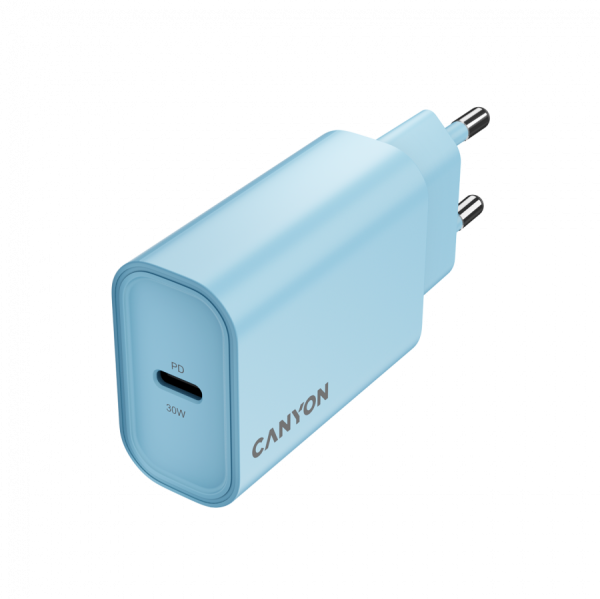 CANYON charger OnCharge 30CL Max Power 30W 1xPD EU Light Blue CANYON charger OnCharge 30CL Max Power 30W 1xPD EU Light Blue