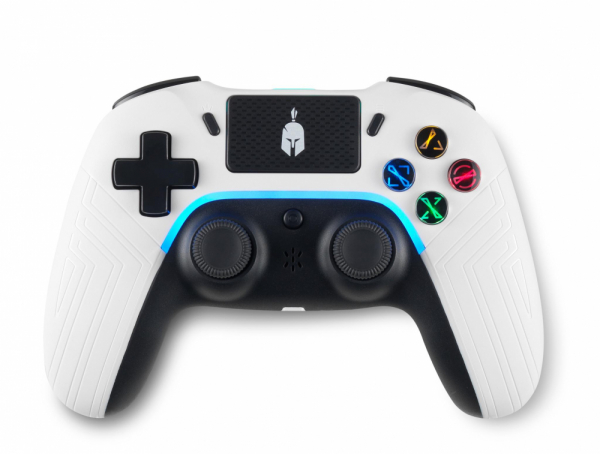 Безжичен геймпад Spartan Gear Aspis 4, за PC и PS4, Бял Безжичен геймпад Spartan Gear Aspis 4, за PC и PS4, Бял
