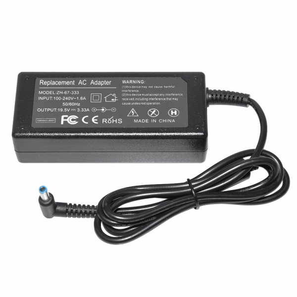 Makki зарядно за лаптоп заместител Laptop Adapter HP 19.5V 3.33A 65W 4.5x3.0mm blue - MAKKI-NA-H-09