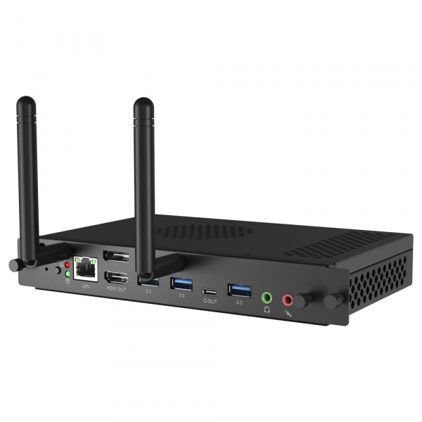Компютър IIYAMA OPC51204BC-1, Intel Core i5-12450H, TPM 2.0, 8GB DDR4, 256GB M.2, WiFi 6, Bluetooth 5.2, LAN, USB-C, 4x USB, DP Out, HDMI Out, Mic In, Headphone connector, Windows 11 IoT Enterprise, Black