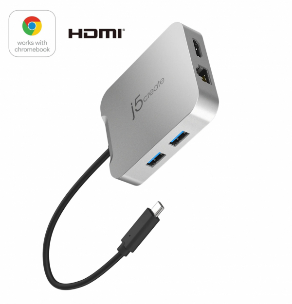 Докинг станция j5create JCD391 4K60 Elite USB-C PD, USB-A, HDMI, RJ-45 Докинг станция j5create JCD391 4K60 Elite USB-C PD, USB-A, HDMI, RJ-45