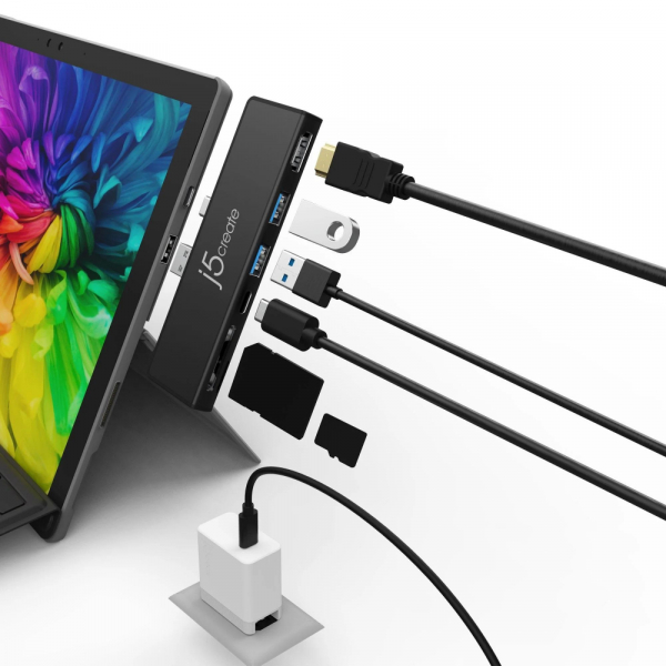 Докинг станция j5create ULTRADRIVEMINIDOCK , 7 в 1