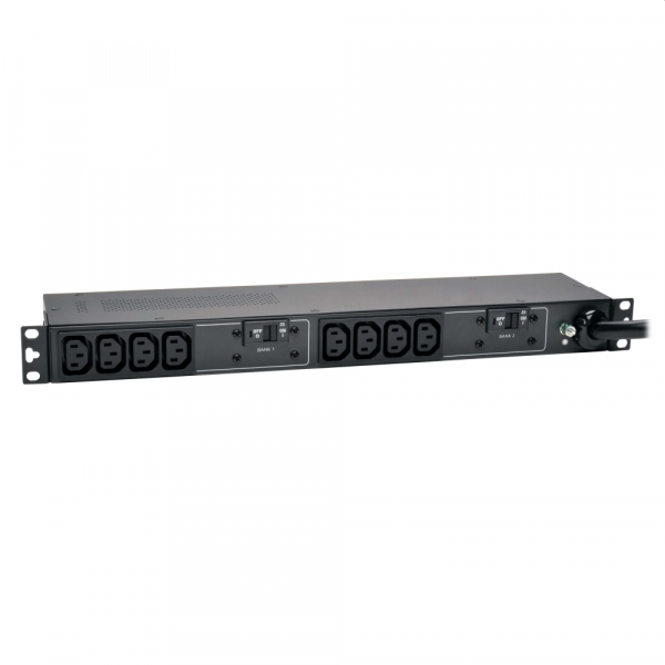 Tripp Lite by Eaton 7.7kW Single-Phase 200-240V Basic PDU, 10 C13 Outlets, IEC 309 32A Blue Input, 3.6 m Cord, 1U Rack-Mount