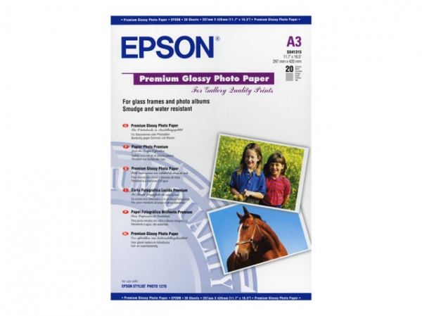 EPSON S041315 Glossy photo paper inkjet 255g/m2 A3 20 sheets 1-pack
